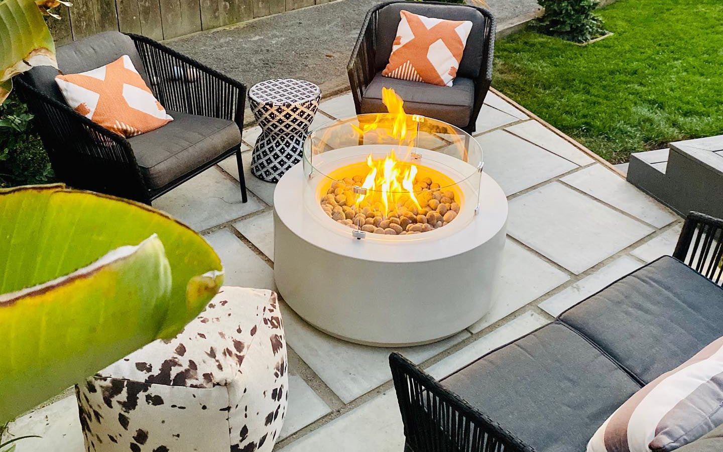 Modern Blaze Oblica Gas Fire Pit