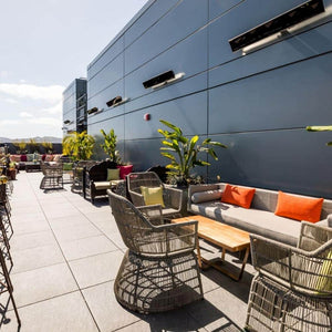 Bromic Platinum Smart-Heat Electric Patio Heater in terrace - lifestyle view