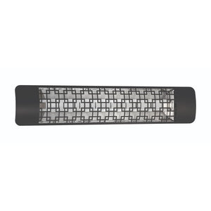 Eurofase 39-Inch Black Infrared Electric Heater with brix decor plate - angle view