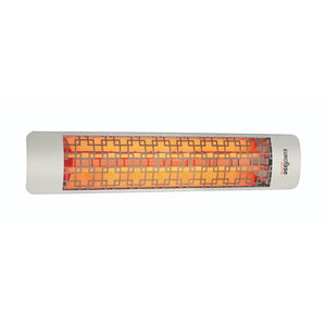 Eurofase 39-Inch Stainless Steel Infrared Electric Heater with brix decor plate - angle view