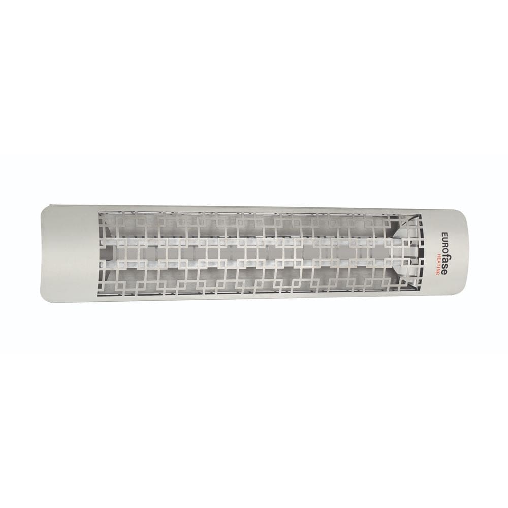 Eurofase 39-Inch Stainless Steel Infrared Electric Heater with brix decor plate - angle view