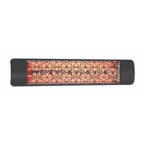 Eurofase Black Infrared Electric Heater with astra decor plate - angle view