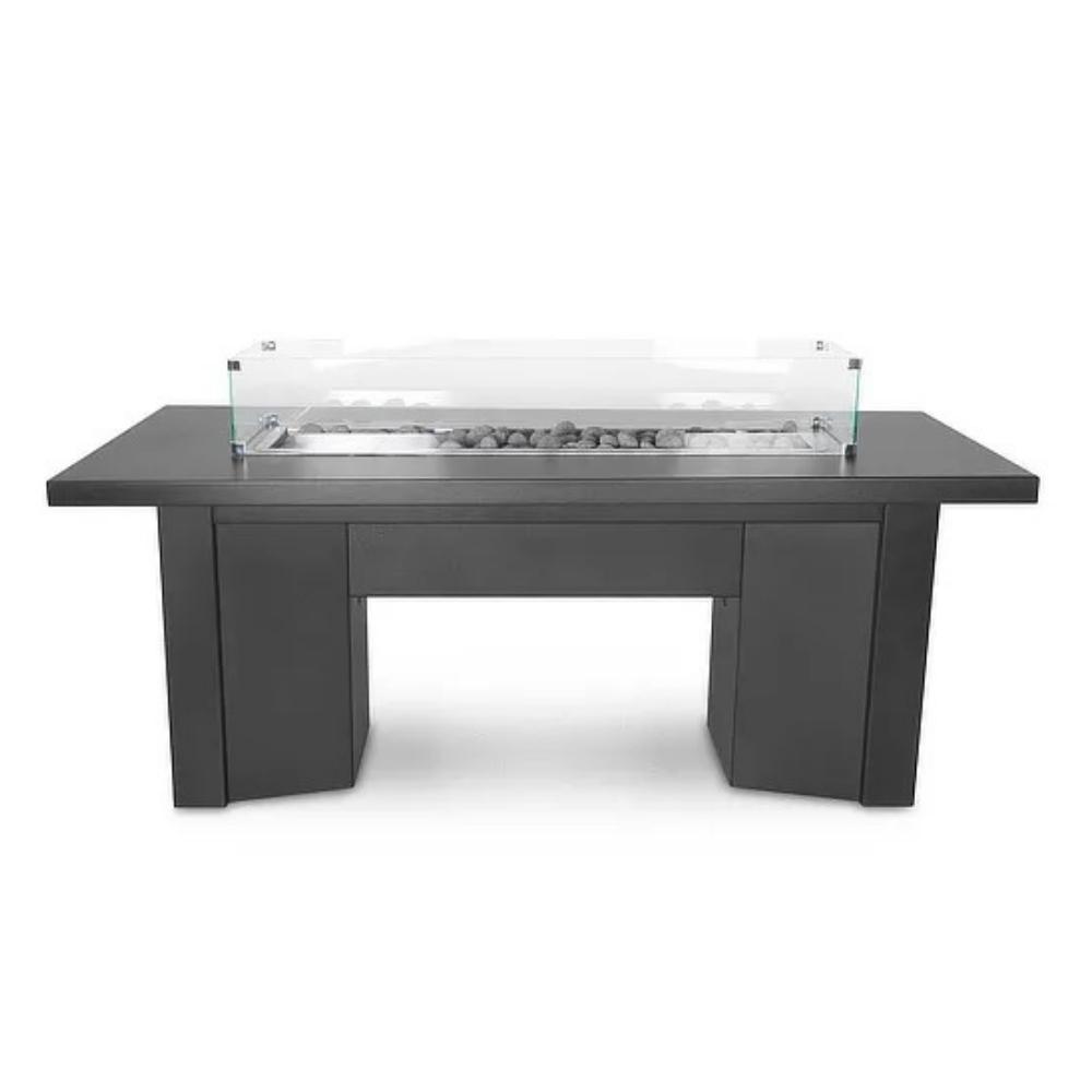 Top Fires Alameda 72 Rectangular Steel Gas Fire Pit Table