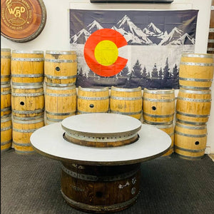 Wine Barrel Dude Coffee Table with Lid