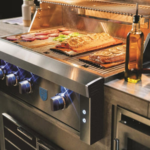 Grilling salmon on the American Made Grills Estate 36-Inch Built-In Gas Grill