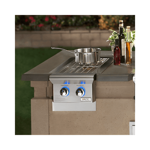 AOG L-Series Double Side Gas Burner with blue LED lights