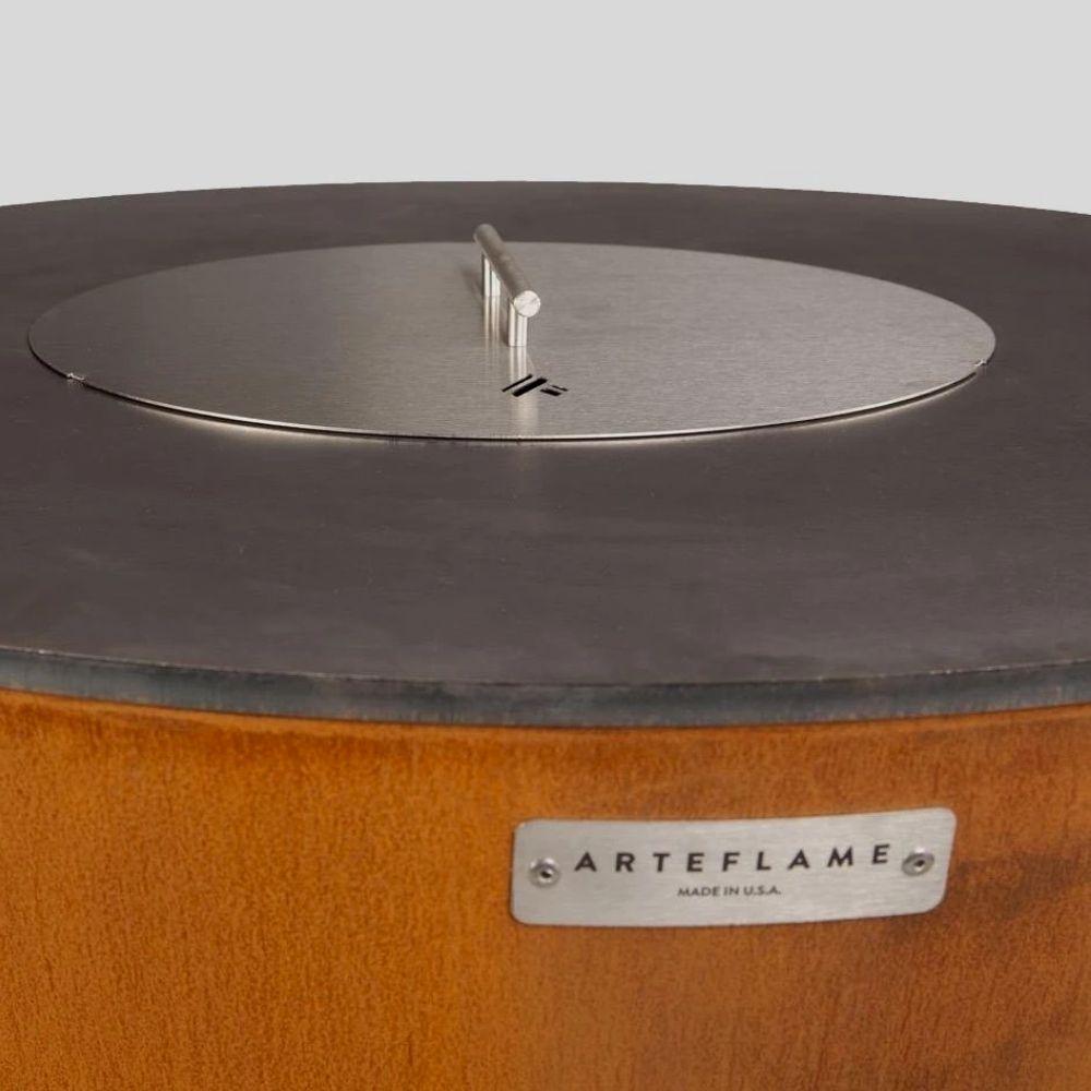 Optional Stainless Steel Cooktop Lid - angle view