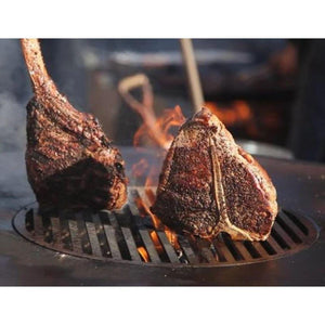 Grilling steaks on an arteflame grill grate