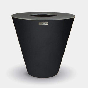 Arteflame One Series 40" Corten Steel Fire Pit with Cooktop in Matte Black