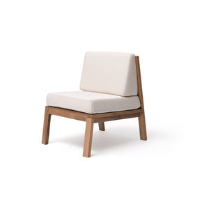 Blinde Design Sit D24 24-Inch Teak Wood Dining Chair in Canvas