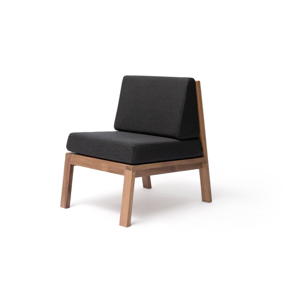 Blinde Design Sit D24 24-Inch Teak Wood Dining Chair in Sooty