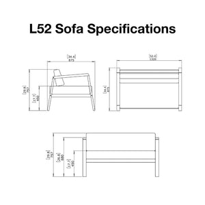 Blinde Design Sit L52 52-Inch Teak Wood Sofa Chair