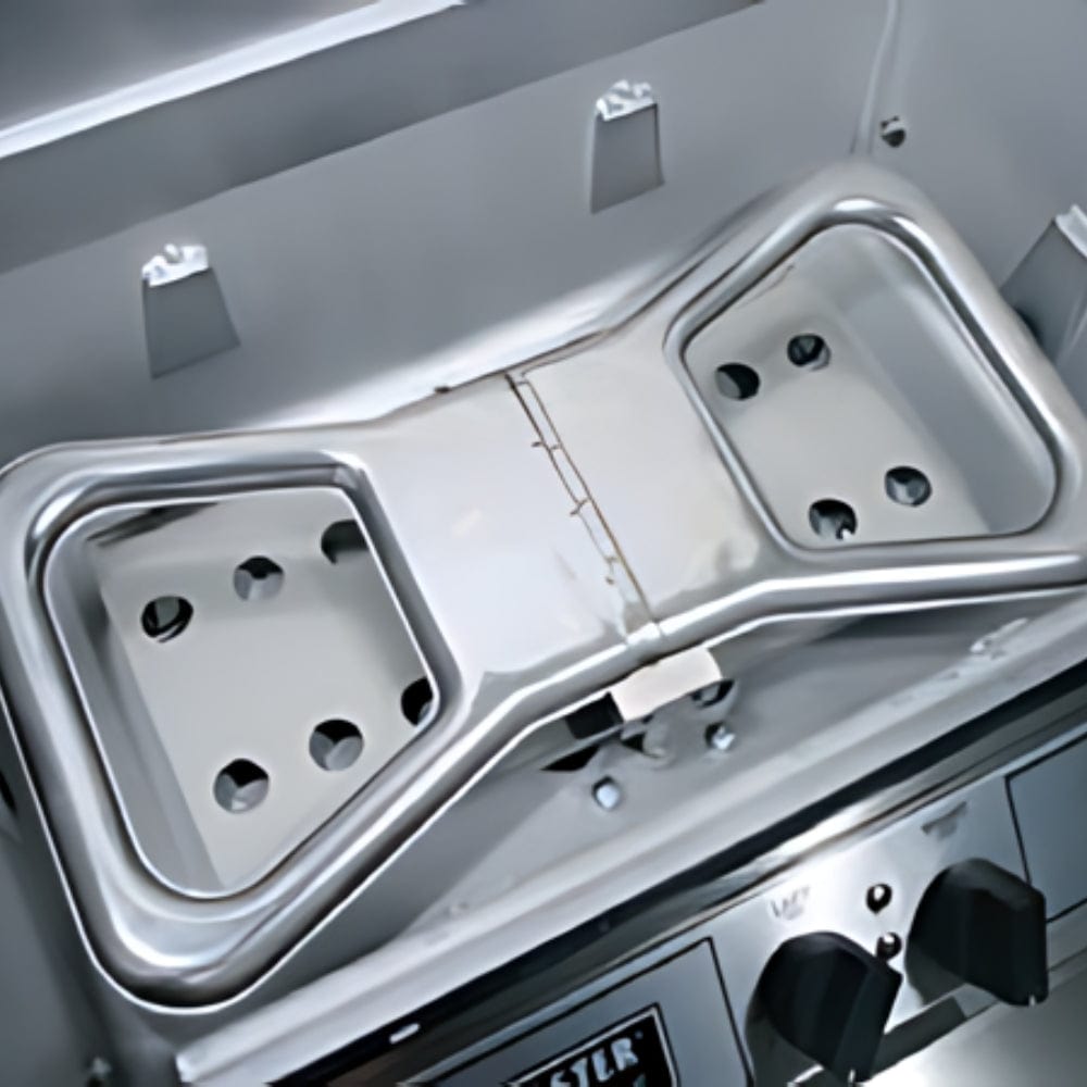 stainless steel bowtie burner - lifestyle view