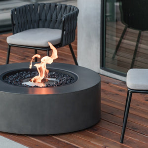 EcoSmart Fire Ark 39-Inch Round Concrete Fire Pit Table Starfire