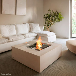 ecosmart fire base 40 white fire pit table in nordic living room
