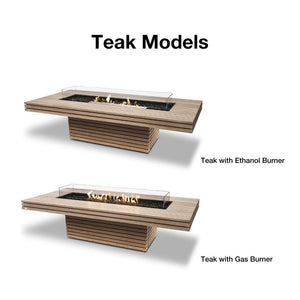EcoSmart Fire Gin 90 Rectangular Chat Height Fire Pit Table with ethanol or gas burner