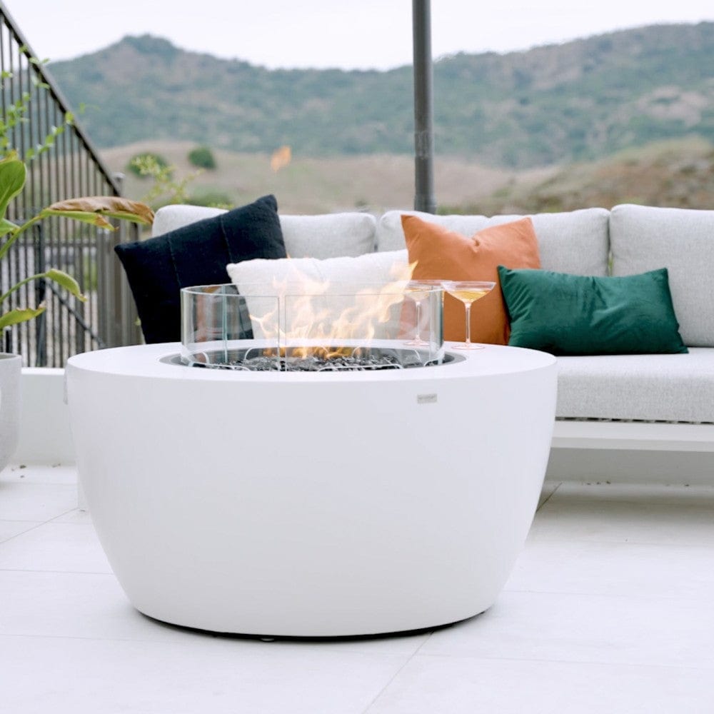 EcoSmart Fire Pod Round Concrete Fire Pit Bowl at Patio - alternate view