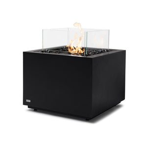 EcoSmart Fire Sidecar 24-Inch Square Fire Pit Table in Graphite with Fire Screen