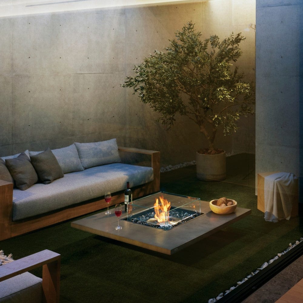 EcoSmart Fire Vertigo 50-Inch Square Fire Pit Table at Residential Place