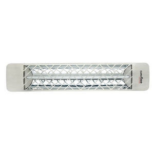 Eurofase 1500w stainless steel infrared electric heater with chevron decor plate