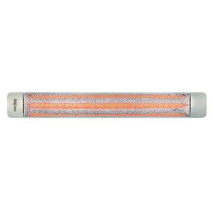 Eurofase 3000W 61-Inch Single Element Electric Heater with Mason Decor Plate in Stainless Steel - angle view