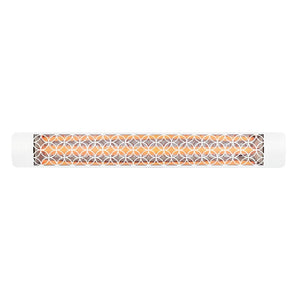 Eurofase 3000W 61-Inch Single Element Electric Heater with Clover Decor Plate in White - angle view