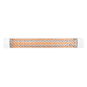Eurofase 3000W 61-Inch Single Element Electric Heater with Chevron Decor Plate in White