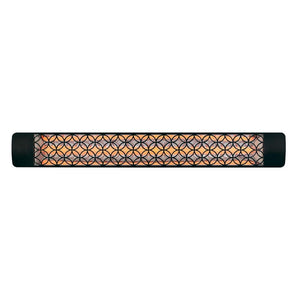 Eurofase 3000W 61-Inch Single Element Electric Heater with Clover Decor Plate in Black