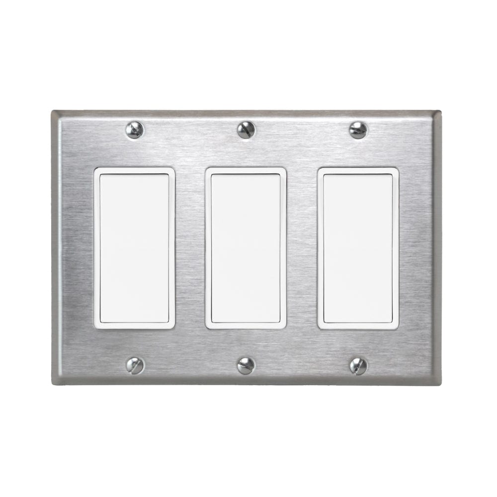Innova 3 Simple ON/OFF Switch in Stainless Steel - detail view