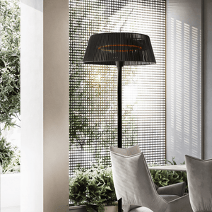 Eurofase Vellura 1500W Freestanding Lamp Electric Patio Heater with Outdoor Furniture