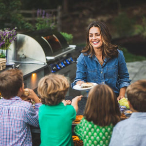 barbecue party with the Fire Magic Echelon Built-In Gas Grill