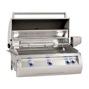 Fire Magic Echelon E790i 40-Inch Built-In Gas Grill with Analog Thermometer - hood open