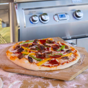 Cooking Pizza on Fire Magic Echelon E790i Built-In Gas Grill