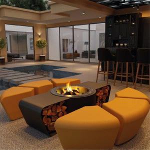 GlammFire Circus Wood Burning Fire Pit Set at Outdoor Patio