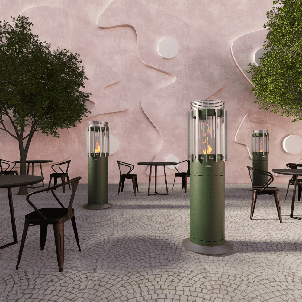 GlammFire Selene Hedges Free Standing Gas Patio Heater at Outdoor Space