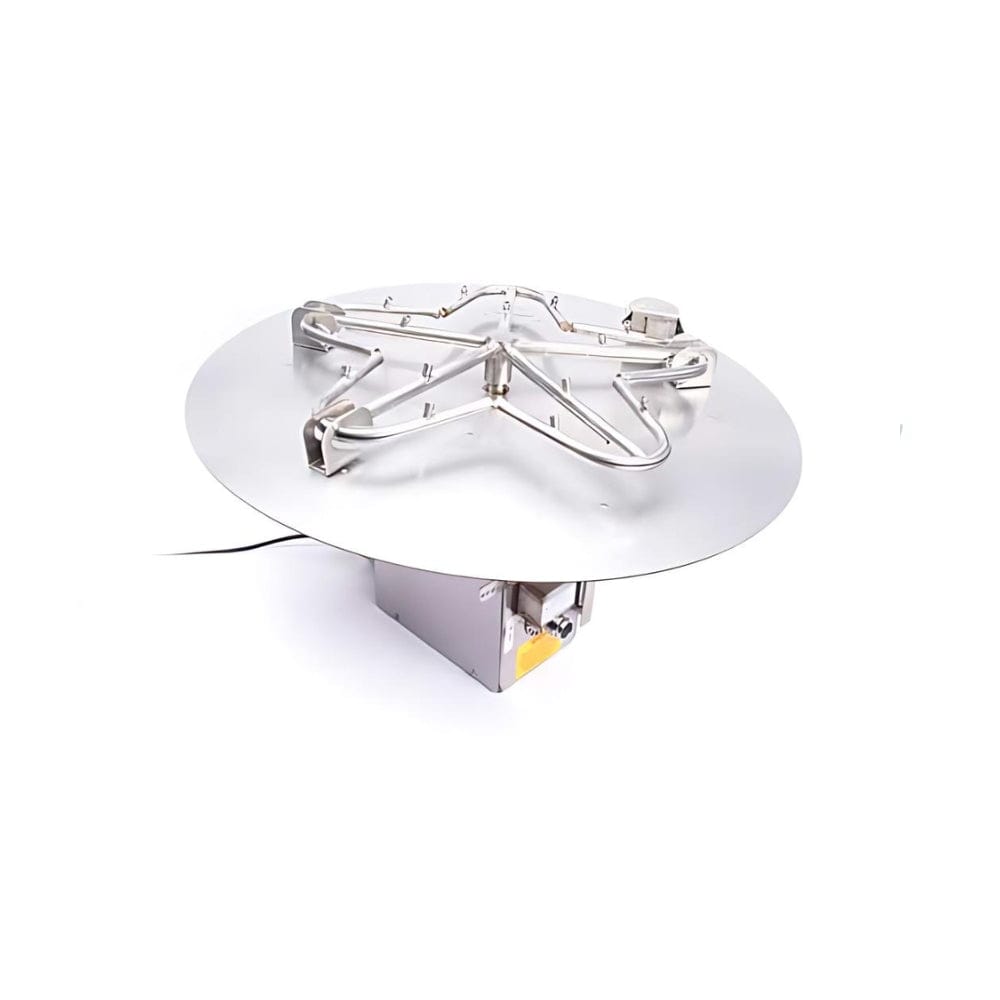 HPC Round Flat Gas Fire Pit Insert with Match Lit Ignition