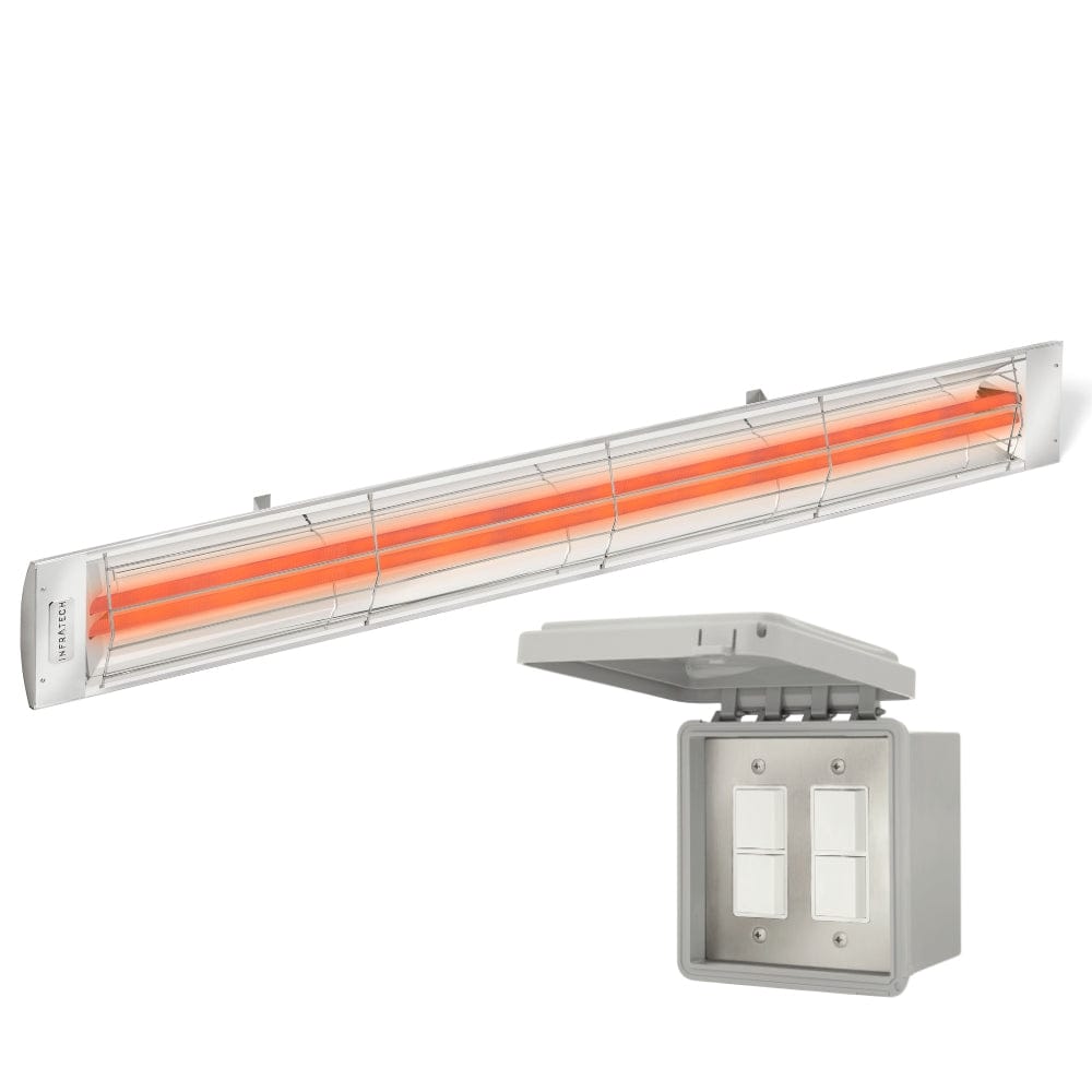 Infratech CD Series 61-Inch 6000W Dual Element Infrared Electric Heater With Duplex Switch