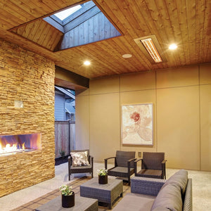 Eurofase 6000W 61-Inch Dual Element Infrared Electric Heater at a relaxing patio