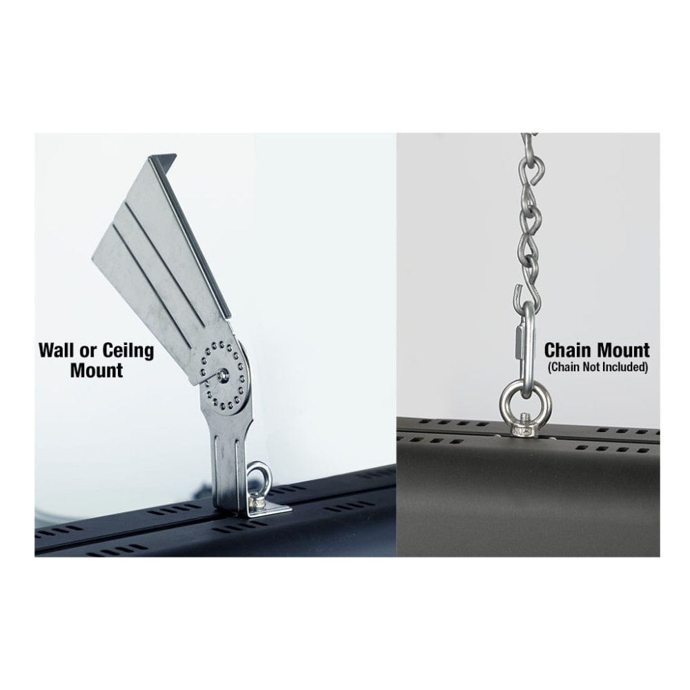 Mounting options of King Electric SmartWave Infrared Radiant Patio Heater - angle view