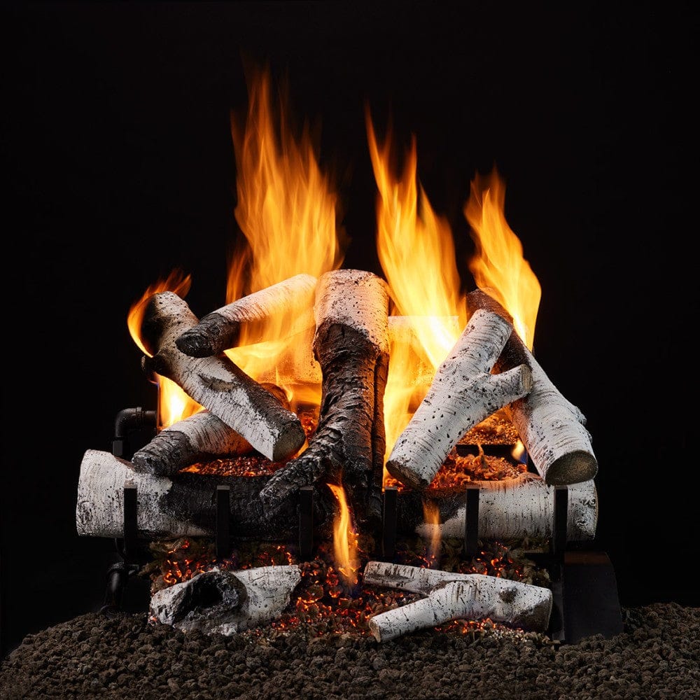 Majestic Grand Series 3-Tier Vented Gas Log Set in Grand Birch