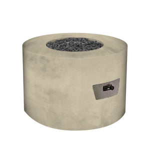 st. helens round gas fire pit in spanish white