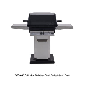 Performance Grilling Systems A40 Post Mounted Gas Grill with Stainless Steel Pedestal and Base