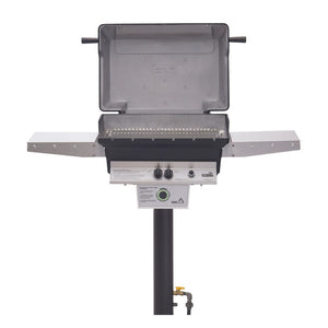 Performance Grilling Systems T40 Gas Grill with Permanent Post Connected to Gas Line
