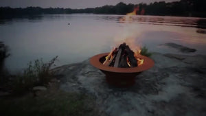 Fire Pit Art Saturn Handcrafted Carbon Steel Fire Pit