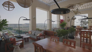 Bromic Eclipse & Tungsten Outdoor Heaters at Hive & Honey, Irvine