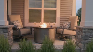 The Outdoor GreatRoom Company Edison Round Gas Fire Pit Table