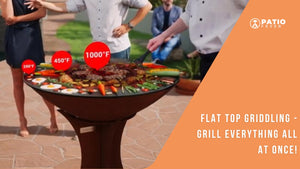 Master Flat Top Griddle Grill Cooking with Arteflame Grill All Your Food At The Same Time