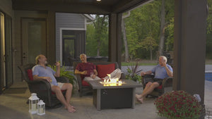 The Outdoor GreatRoom Company Caden Rectangular Gas Fire Pit Table