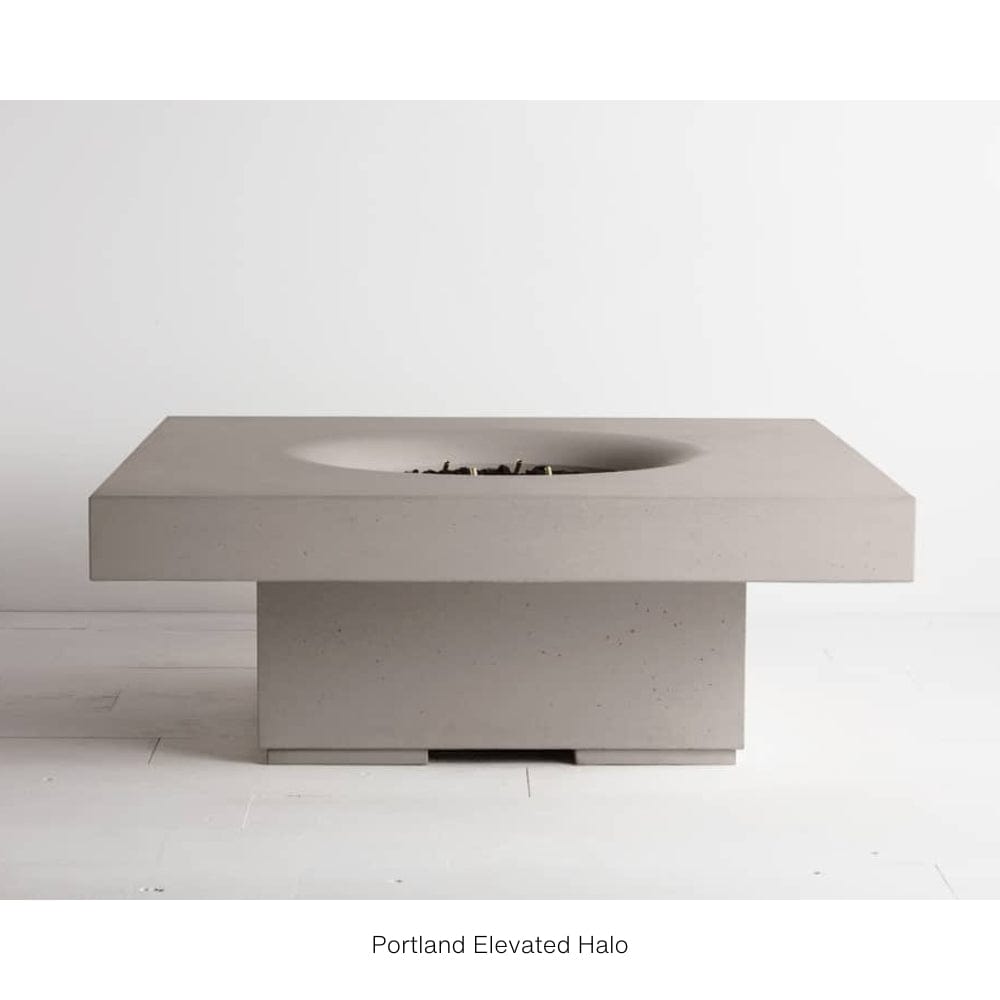 Solus Elevated Halo 36-Inch Square Gas Fire Pit in portland