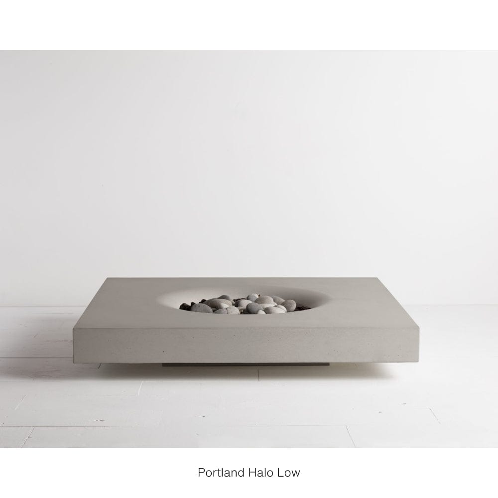 Solus Halo Low Square Concrete Gas Fire Pit in Portland